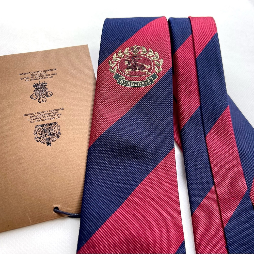 🎁TB HOLIDAY 26’🎁🆕💯ICONIC BURBERRY HORSEFERRY PRORSUM CREST SLIM MOTIF TIE🔥